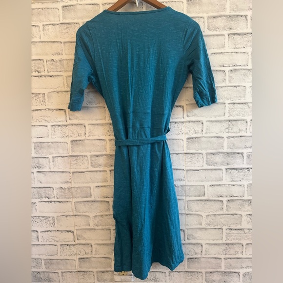 Women’s Toad & Co. half sleeve v neck organic cotton blend wrap dress XS - Picture 2 of 3